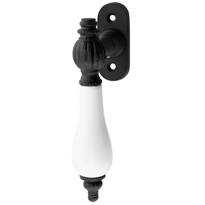 Schwarzer Fenstergriff Modell 1890 LC08 im Stil der Gründerzeit