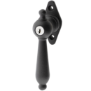 Biedermeier Halbolive in schwarz schlanke Form Gusseisen-Optik