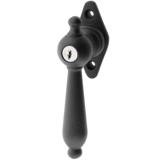 Biedermeier Halbolive in schwarz schlanke Form Gusseisen-Optik