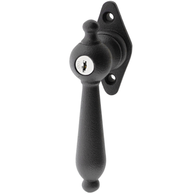 Biedermeier Halbolive in schwarz schlanke Form Gusseisen-Optik