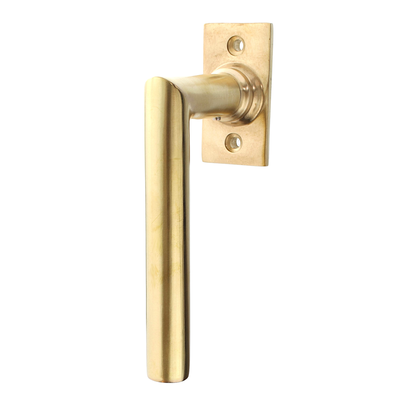 Fensterbeschlag matt gold aus Messing patiniert gerade Form