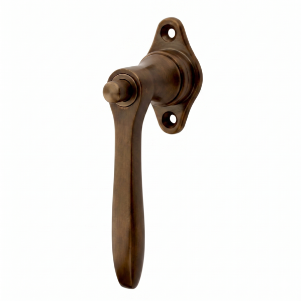 Halbolive mit Druckknopf Messing antik Modell "Art Nouveau A"