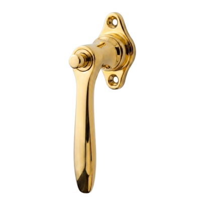 Halbolive mit Druckknopf Messing poliertModell "Art Nouveau B"