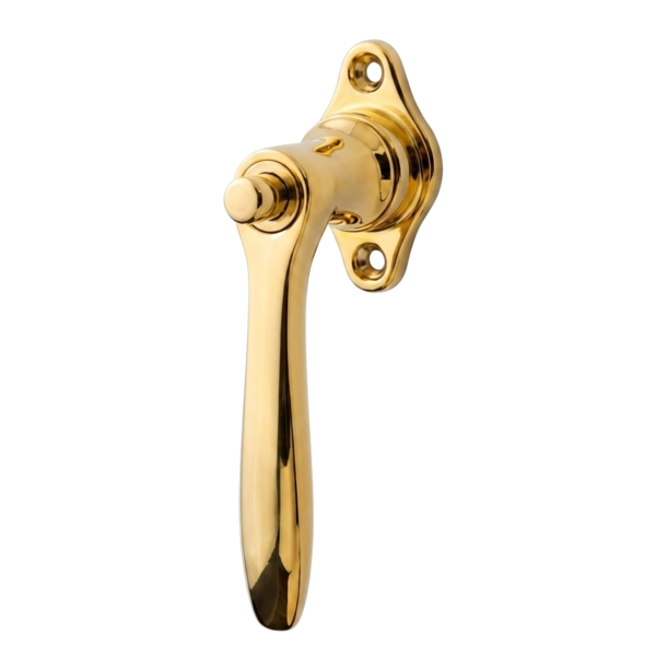 Halbolive mit Druckknopf Messing poliertModell "Art Nouveau B"