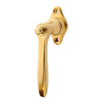Halbolive mit Druckknopf Messing patiniert Modell "Art Nouveau P"