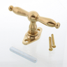 Fensterolive Biedermeier - Vollolive - Messing patiniert - Antiker Fenstergriff P3131