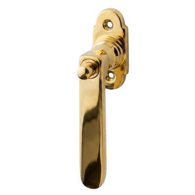 Halbolive mit Druckknopf Messing poliert Modell "Schmalenberg L - B"