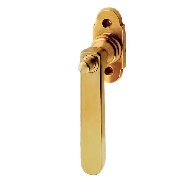 Halbolive mit Druckknopf Messing patiniert Modell "Schmalenberg L - P"