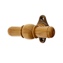Historischer Fenstergriff aus Pinie mit Rosette in Messing antik – Modell Westerberg A