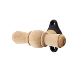 Fenstergriff aus Pinie mit Rosette aus Gusseisen schwarz – Modell Westerberg IRB