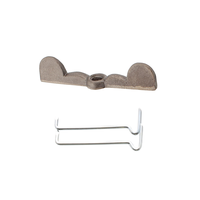 Kleiner Fensterreiber, Vorreiber, Doppelreiber, Gusseisen, unbehandelt IRU7920