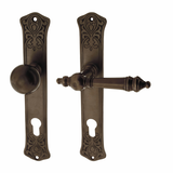 Türbeschlag Jugendstil aus Messing klassische Form braun