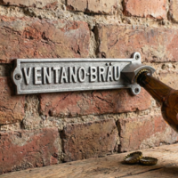 "Ventano Bräu" Bierpause - Wandflaschenöffner aus Gusseisen verzinkt