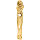 Langschild patiniert aus Messing matt gold elegantes Design