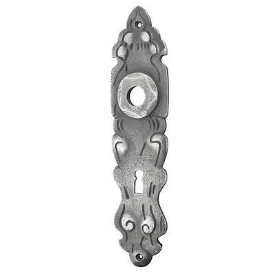 Langschild Jugendstil aus Gusseisen | klassische Form, grau