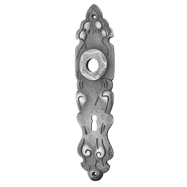 Langschild Jugendstil aus Gusseisen | klassische Form, grau