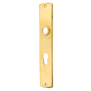 Messing Langschild poliert klassische Form gold