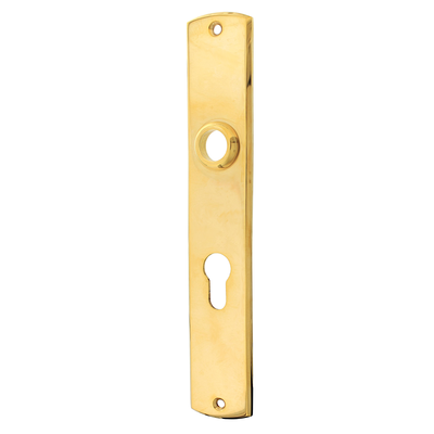 Messing Langschild poliert klassische Form gold