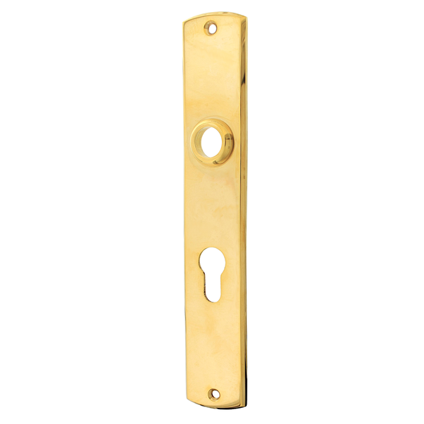 Messing Langschild poliert klassische Form gold