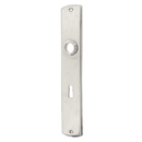Jugendstil Langschild aus Messing - klassische Form - silber