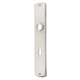 Jugendstil Langschild aus Messing - klassische Form - silber
