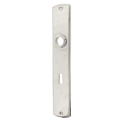 Jugendstil Langschild aus Messing - klassische Form - silber