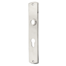 Langschild aus Messing vernickelt, hochglanz poliert silber typische Form