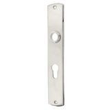 Langschild aus Messing vernickelt, hochglanz poliert silber typische Form