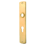 Jugendstil Langschild aus Messing - geometrische Form - matt gold