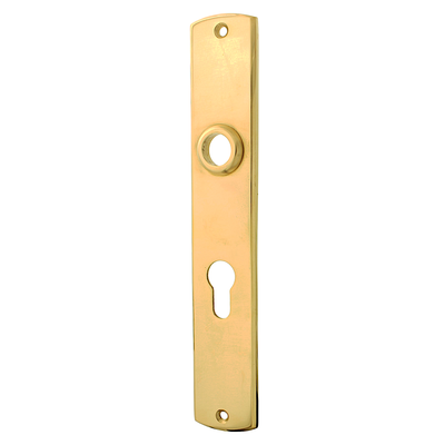 Jugendstil Langschild aus Messing - geometrische Form - matt gold