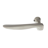 Türdrücker vernickelt, matt gebürstet aus Messing silber ergonomische Form