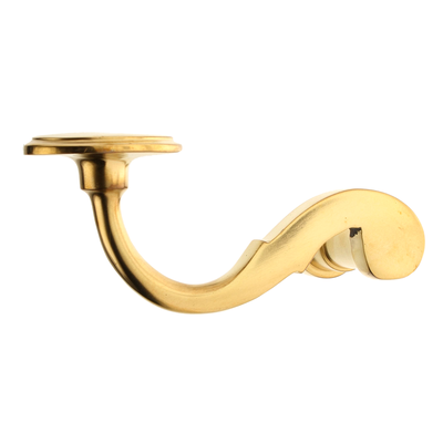 Türdrücker aus Messing patiniert matt gold geschwungene Form