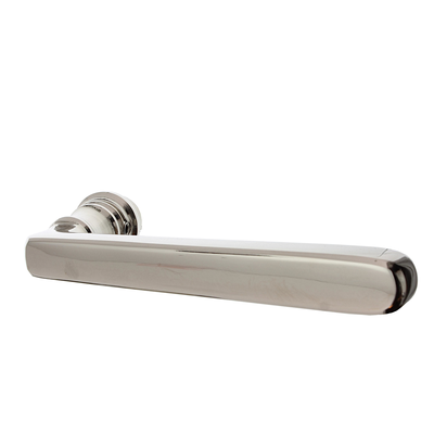 Alpenländisch Türdrücker aus Messing - gerade Form - silber