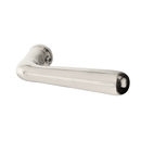 Jugendstil Türdrücker aus Messing - ergonomische Form - silber