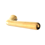 Türdrücker aus Messing patiniert matt gold ergonomische Form