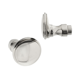 Türknauf Jugendstil aus Messing | schlichtes Design, silber