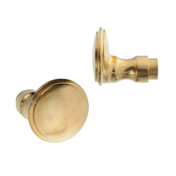 Türknauf aus Messing, Jugendstil - außergewöhnliche Form | matt gold