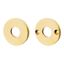 Drückerlochrosette poliert | runde Form in gold