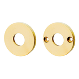 Drückerlochrosette poliert | runde Form in gold