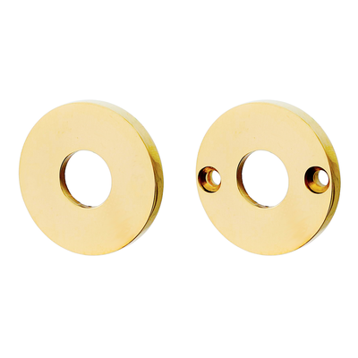Drückerlochrosette poliert | runde Form in gold
