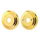 Messing Türdrückerrosetten poliert elegantes Design gold