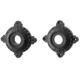 Antikes Rosetten Paar für Türdrücker MS4731H18-Set Messing schwarz                          