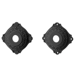 Antikes Rosetten Paar für Türdrücker MS4751H18 Messing Schwarz    
