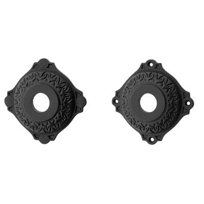 Antikes Rosetten Paar für Türdrücker MS4751H18 Messing Schwarz    