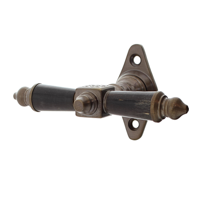 Fensterbeschlag Gründerzeit aus Messing | klassische Form, braun