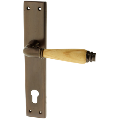 Wohnungstürgarnitur Saale in Messing, antik