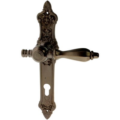 Wohnungstürgarnitur Frowin in Messing, antik