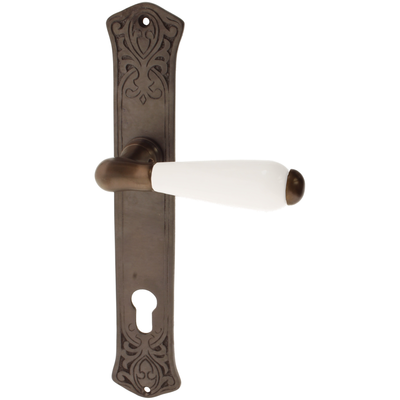 Wohnungstürgarnitur Döpe in Messing, antik