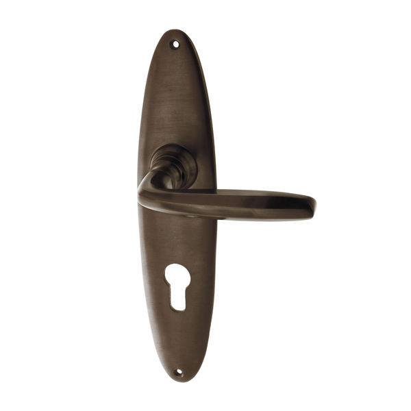 Türbeschlag Jugendstil aus Messing klassische Form braun