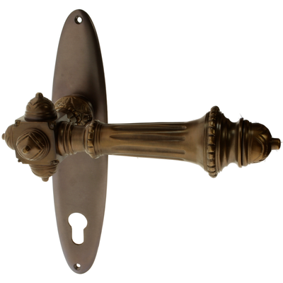 Wohnungstürgarnitur Anselma in Messing, antik